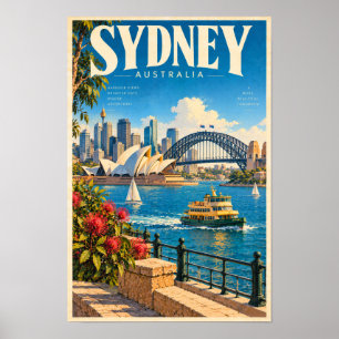Sydney Australien Harbour Bridge Opernhaus Reise Poster