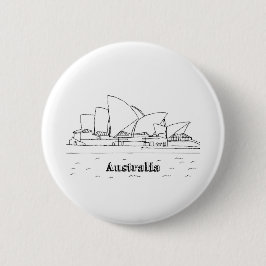 Sydney Australien Kunstferien Zeichnend Urlaub Kun Button