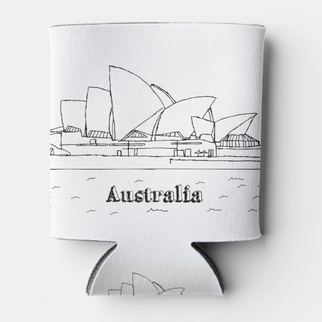 Sydney Australien Kunstferien Zeichnend Urlaub Kun Dosenkühler (Vorderseite)