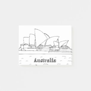 Sydney Australien Kunstferien Zeichnend Urlaub Kun Post-it Klebezettel