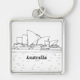 Sydney Australien Kunstferien Zeichnend Urlaub Kun Schlüsselanhänger