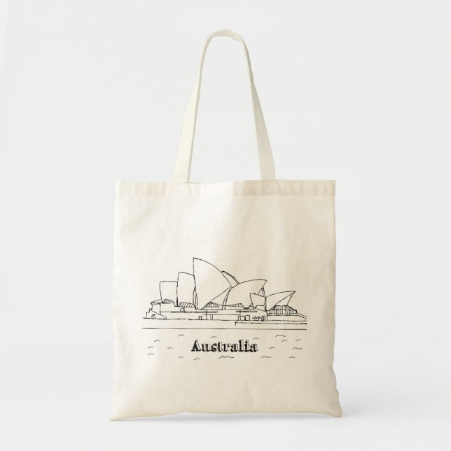 Sydney Australien Kunstferien Zeichnend Urlaub Kun Tragetasche (Vorne)