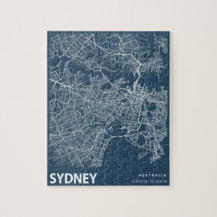 Sydney Australien Minimalistische Stadtkarte