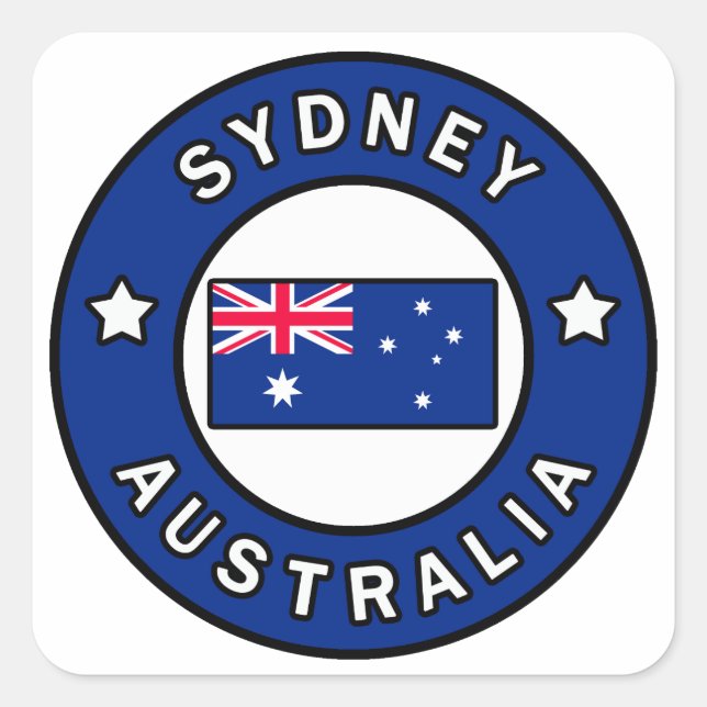 Sydney Australien Quadratischer Aufkleber (Vorderseite)