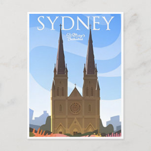 Sydney Australien Reise Kunst Vintage Postkarte