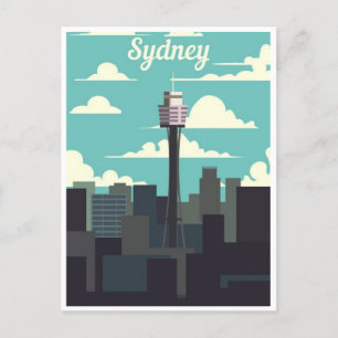 Sydney Australien Reise Kunst Vintage Postkarte