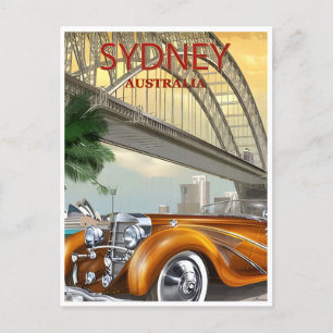 Sydney Australien Reise Kunst Vintage Postkarte