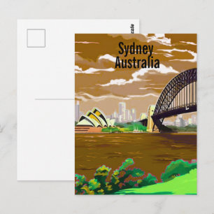 Sydney Australien Reise Postkarten Kunst, Australi
