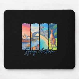 Sydney Australien Reise Trip Brushstroke Souvenir Mousepad