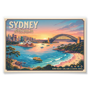 Sydney Australien Reiseplakat Fotodruck