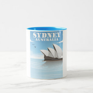 Sydney Australien Reiseplakat Zweifarbige Tasse