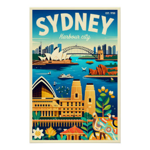 Sydney Australien Retro-Reiseposter-Kunst Poster