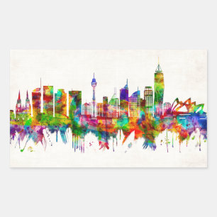 Sydney Australien Skyline Rechteckiger Aufkleber