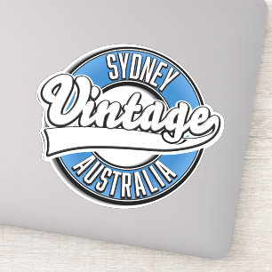 Sydney Australien Vintage-Style-Logo Aufkleber