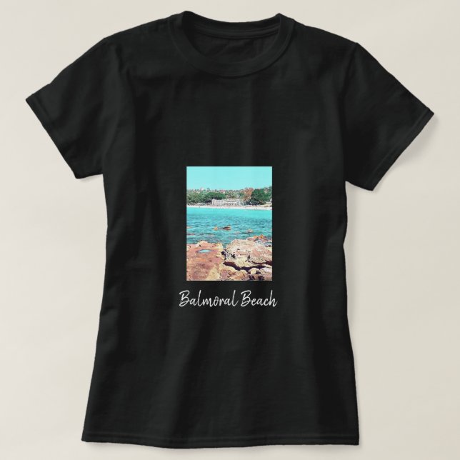 Sydney Balmoral Beach Rettro Bathers Pavillion T-Shirt (Design vorne)