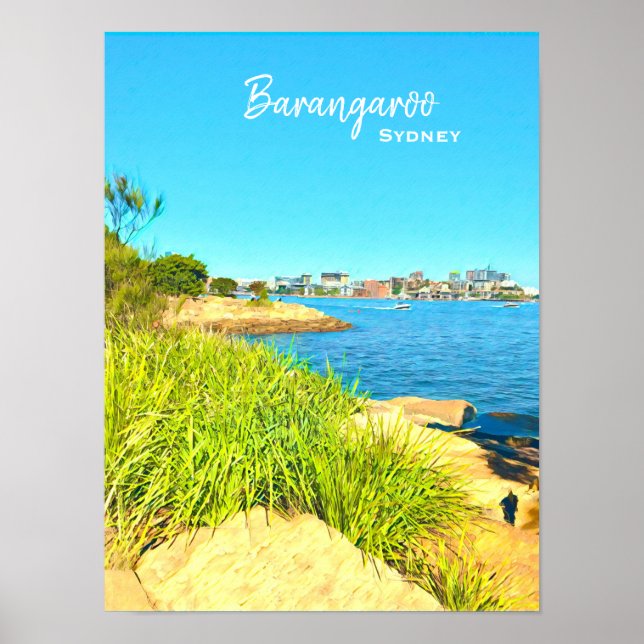 Sydney Barangaroo landschaftliche Reise Poster (Vorne)