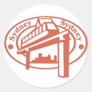 Sydney-Briefmarke Runder Aufkleber