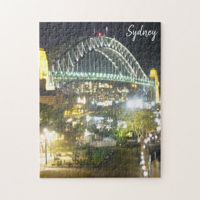 Sydney-Brücke beleuchtete Nacht (Vertikal)