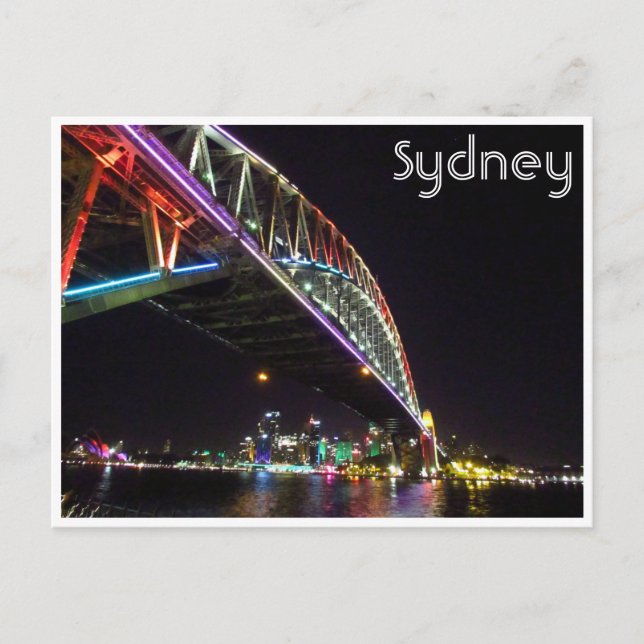 Sydney-Brücke lebendig Postkarte (Vorderseite)
