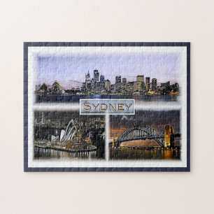 Sydney by Night - Australien - Mosaik -