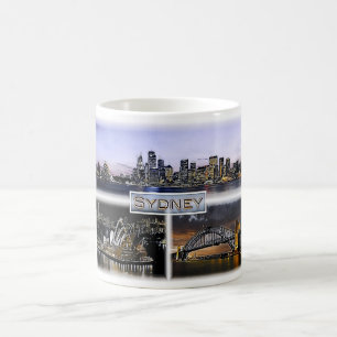 Sydney by Night - Australien - Mosaik - Kaffeetasse
