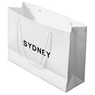 Sydney Elegante Geschenktasche in Schwarz und Wei Große Geschenktüte