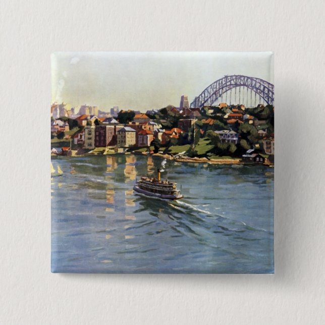 Sydney Hafen Australien Button (Vorderseite)