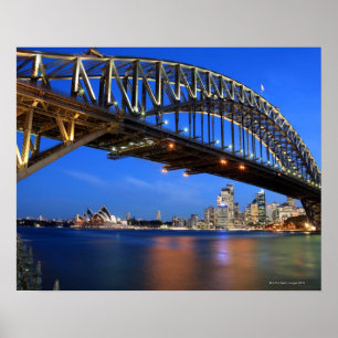 Sydney-Hafen-Brücke, Sydney-Opernhaus und Poster