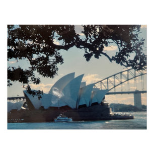 SYDNEY HARBER, AUSTRALIA OPERA HOUSE Glossy Poster