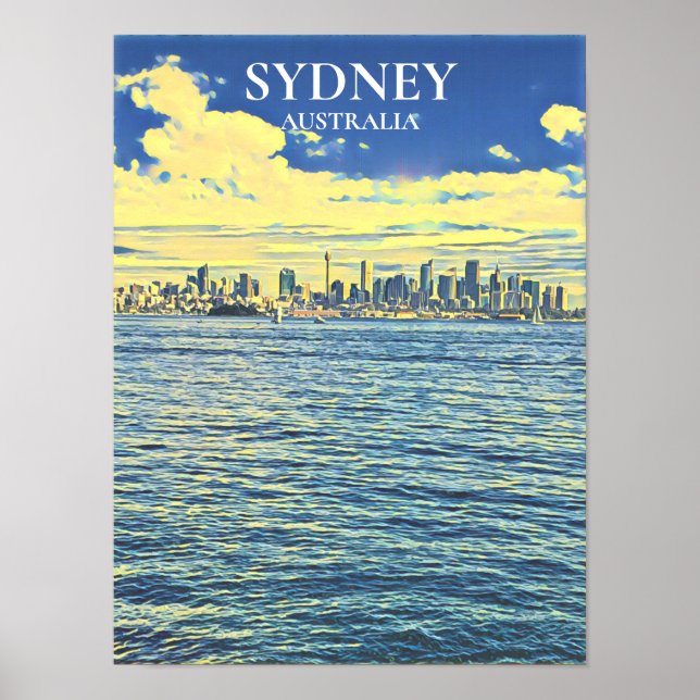 Sydney Harbor Skyline-Wanddekor Poster (Vorne)