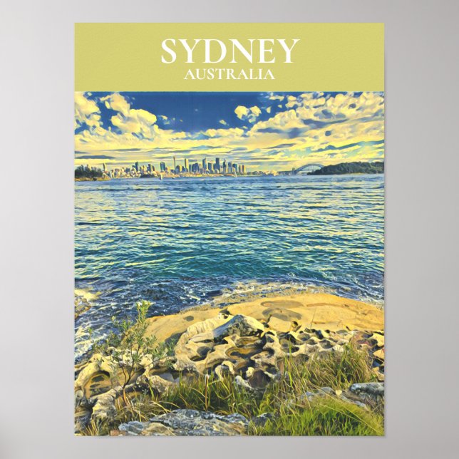 Sydney Harbor Skyline-Wanddekor Poster (Vorne)