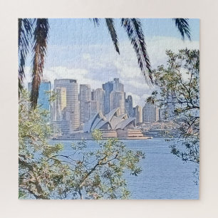 Sydney Harbor Vintag Skyline