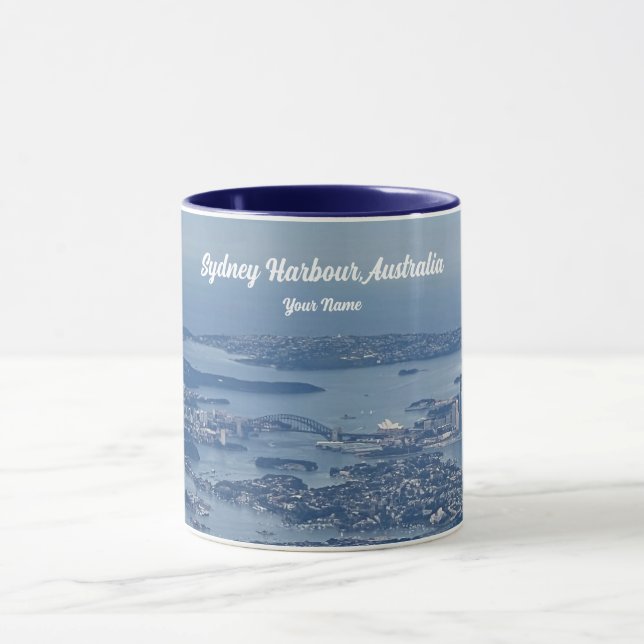 Sydney Harbour Australia Aerial Panorama Foto Tasse (Zentrum)