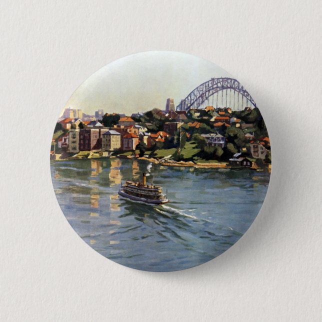 Sydney Harbour Australia Button (Vorderseite)