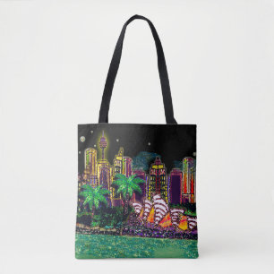 Sydney Harbour Black Sky by Sequin Dreams Studio Tasche