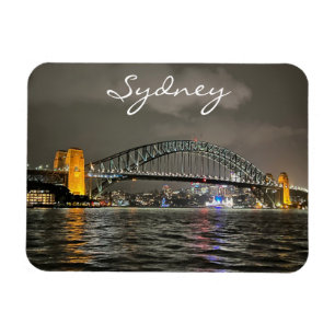Sydney Harbour Bridge by Night, Australien, Foto Magnet
