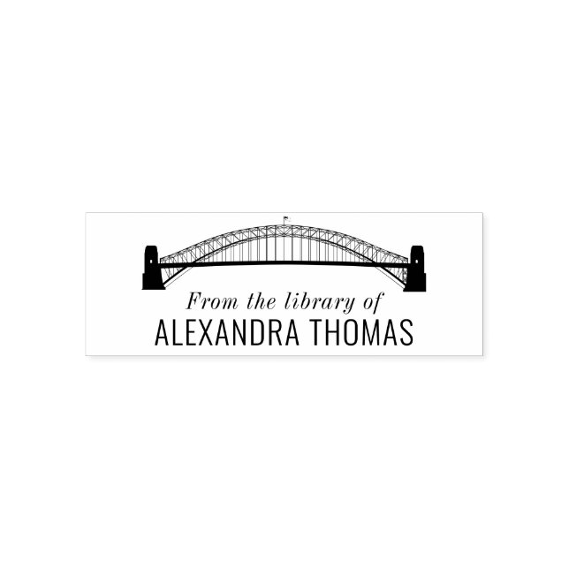 Sydney Harbour Bridge "From the Library" Book Permastempel (Design)