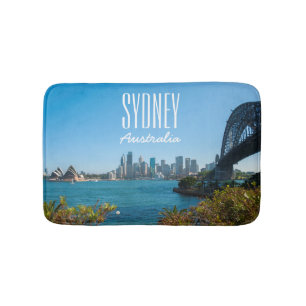 Sydney Harbour Bridge & Opera House Skyline Badematte