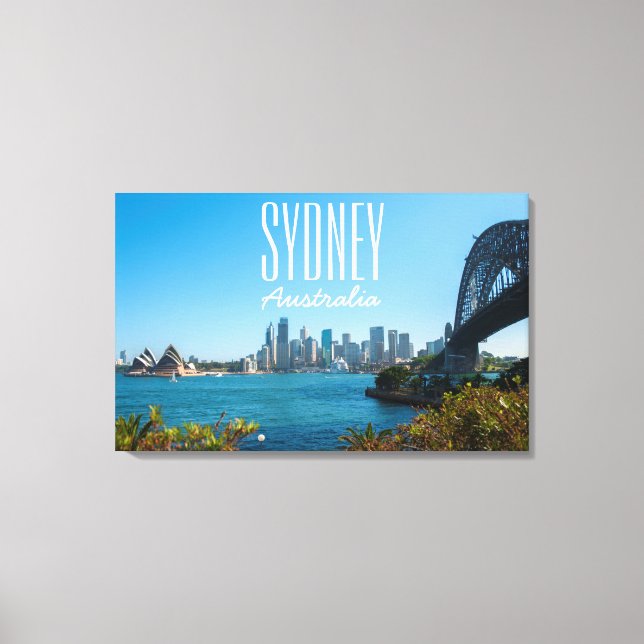Sydney Harbour Bridge & Opera House Skyline Leinwanddruck (Vorderseite)