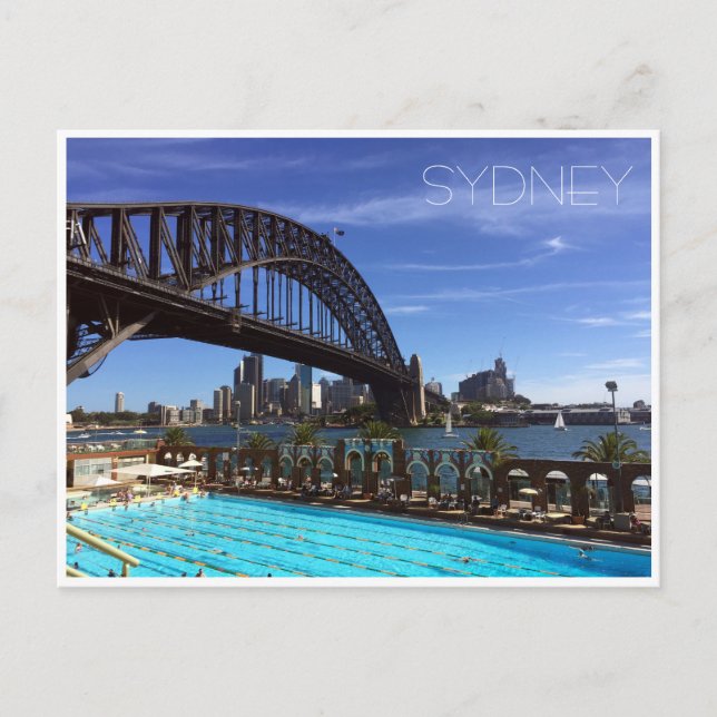 Sydney Harbour Bridge Pool Postkarte (Vorderseite)