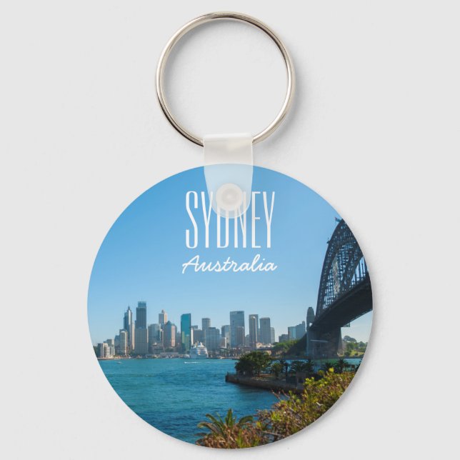 Sydney Harbour Bridge & Skyline Australien Schlüsselanhänger (Vorderseite)