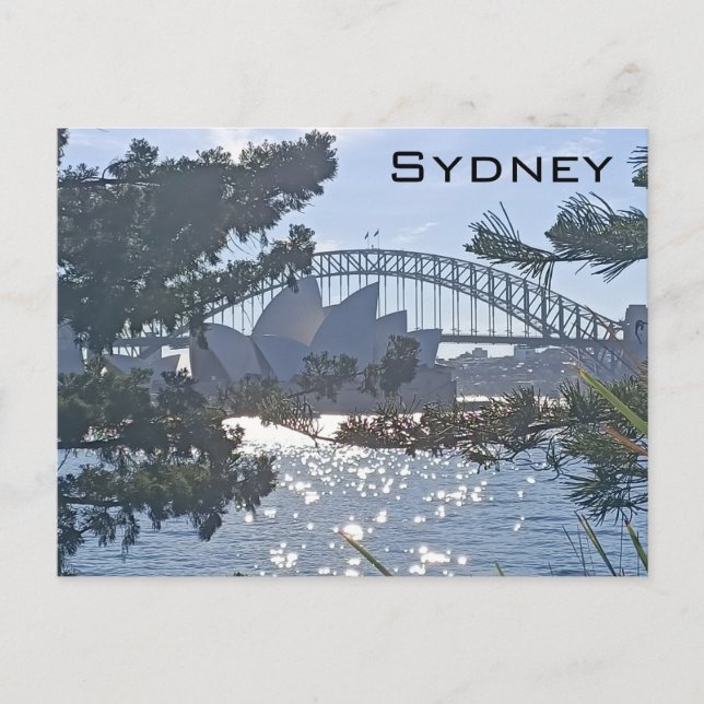Sydney Harbour Bridge und Opernhaus Postkarte (Vorderseite)