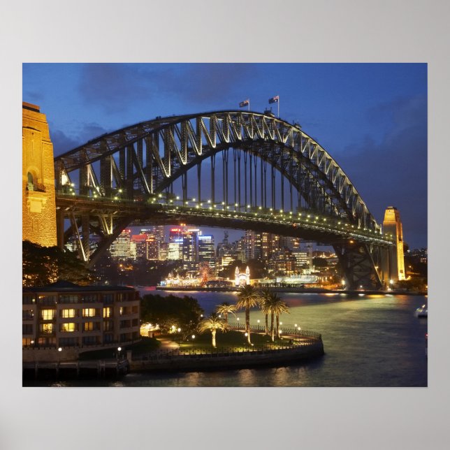 Sydney Harbour Bridge und Park Hyatt Sydney Hotel Poster (Vorne)