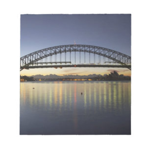 Sydney Harbour Bridge und Sydney Opera House bei Notizblock