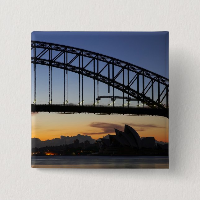 Sydney Harbour Bridge und Sydney Opernhaus 2 Button (Vorderseite)