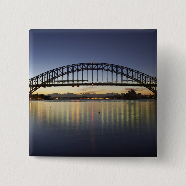 Sydney Harbour Bridge und Sydney Opernhaus Button (Vorderseite)