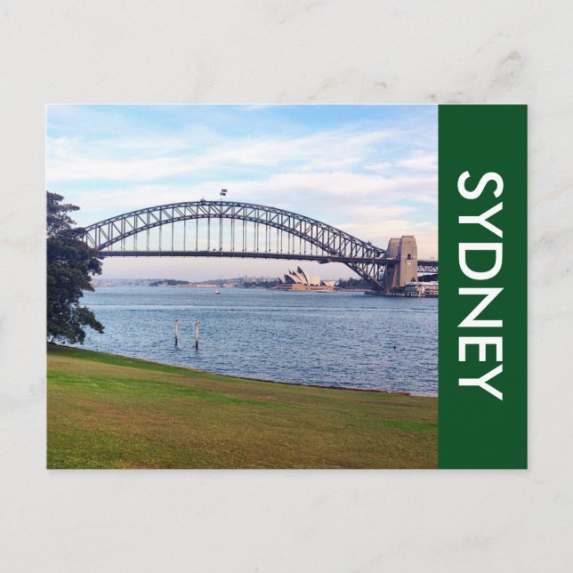 Sydney Harbour grün Postkarte (Vorderseite)