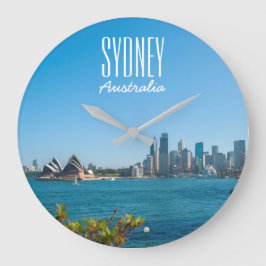 Sydney Harbour Opera House City Skyline Australien Große Wanduhr