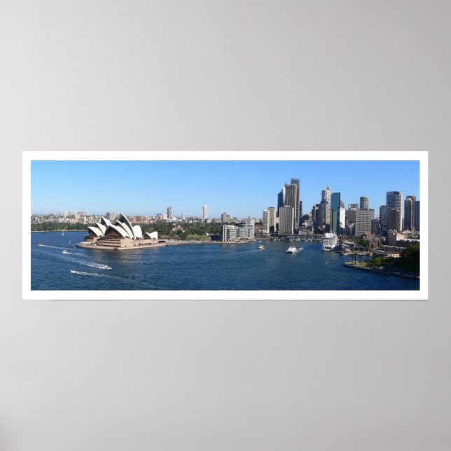 Sydney Harbour, Opernhaus, Skyline, Panorama Poster (Vorne)