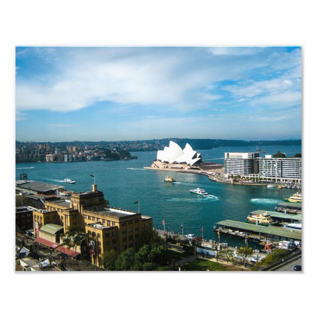 Sydney Harbour und das Opernhaus - Foto Print (Vorne)